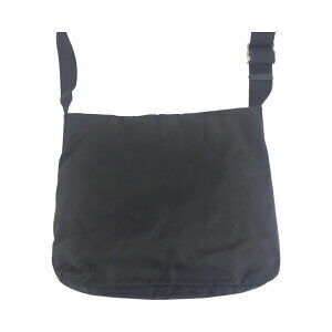 Prada triangular black plate Tessuto leather logo messenger nylon shoulder bag